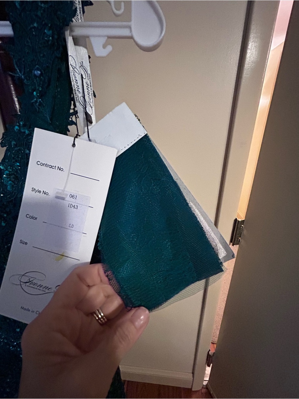 NEW IVONNE D sweetheart trumpet evening dress in emerald Style #ID43 - Picture 7 of 11